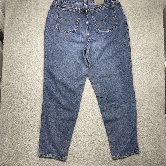 Vintage Levi's Jeans Adult 20W 34 Blue Tapered High Waist USA Silver Tab 900s - Picture 1 of 16